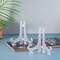 5" Clear Plastic Easels or Stand/Plate Holders to Display Pictures or Other Items at Weddings, Home Decoration, Birthdays, Tables (24 Pack)